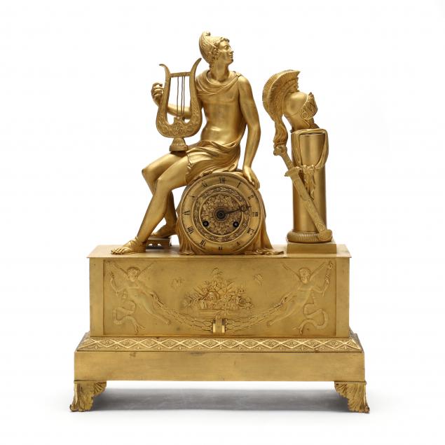french-neoclassical-dore-bronze-figural-mantel-clock-signed-pickard
