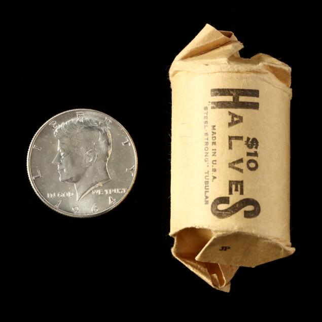 roll-of-twenty-20-uncirculated-1964-kennedy-half-dollars