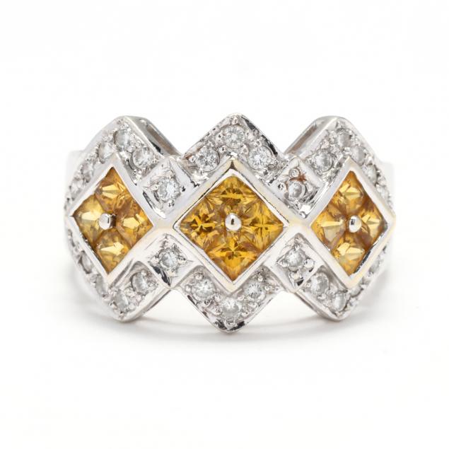 white-gold-yellow-sapphire-and-diamond-ring