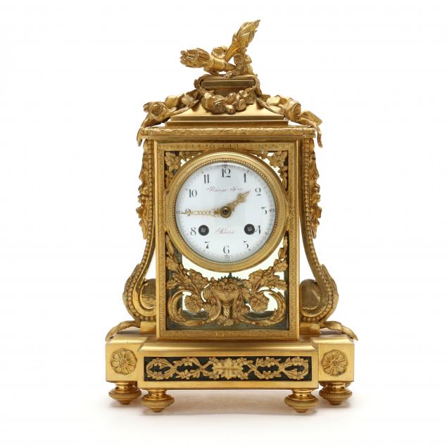 raingo-freres-gilt-bronze-and-four-glass-mantel-clock