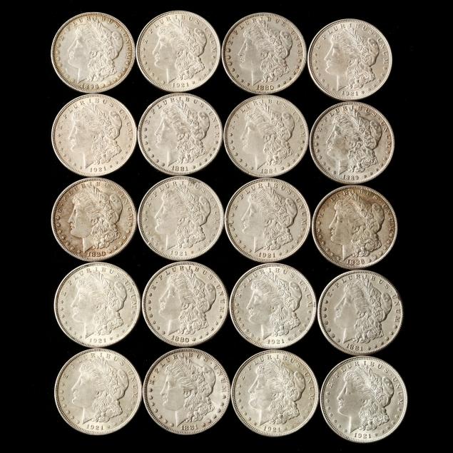 twenty-20-morgan-silver-dollars-various-mints-dates-ef-to-au