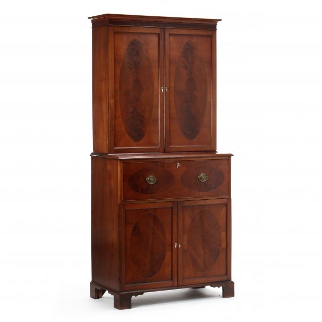 southern-federal-inlaid-walnut-secretary-bookcase