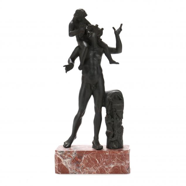bronze-model-of-a-youthful-satyr-with-the-infant-dionysus