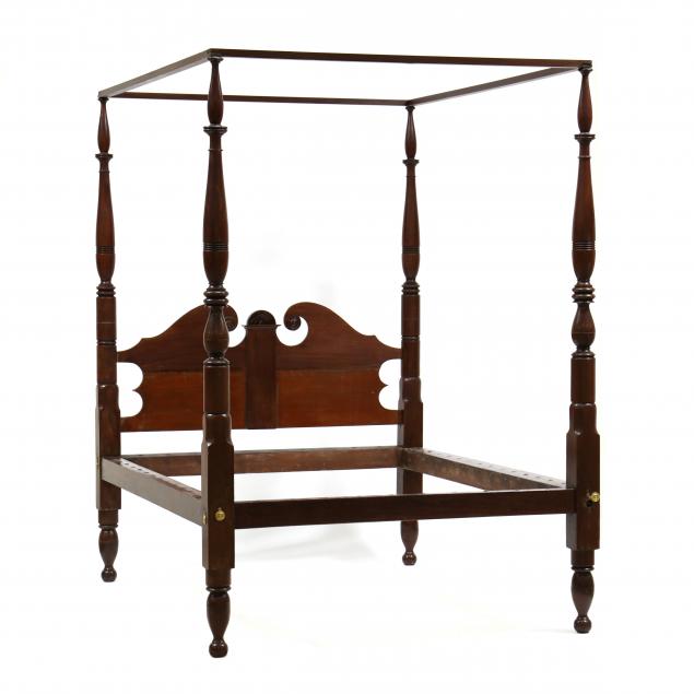 american-classical-mahogany-tall-post-bed-with-tester