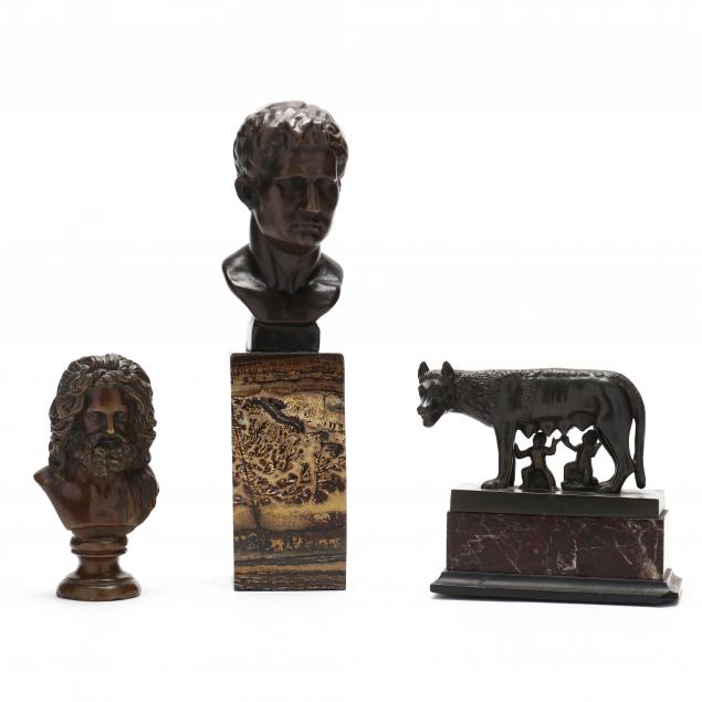 three-bronze-table-sculptures-after-greco-roman-subjects