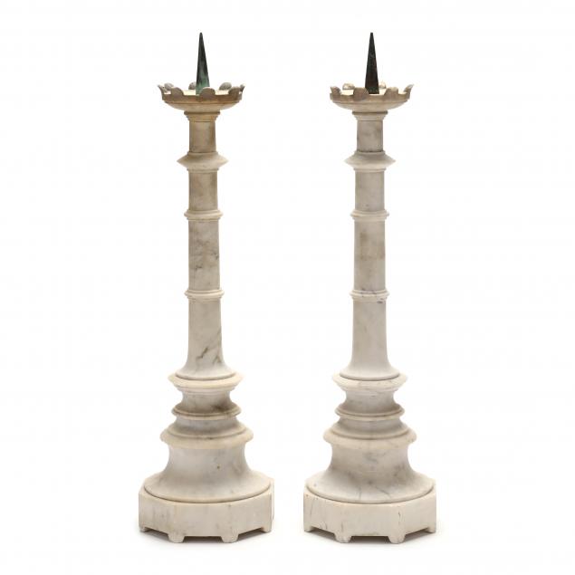 pair-of-antique-continental-carved-marble-pricket-sticks