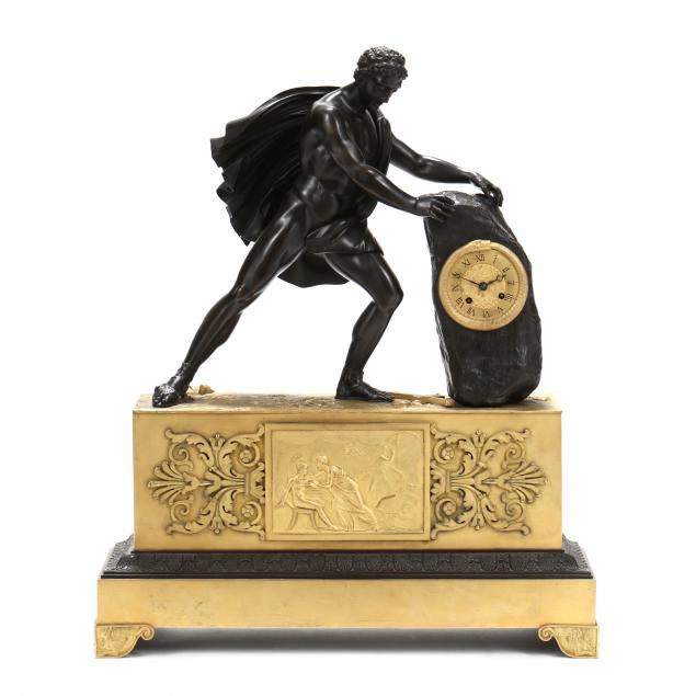 an-empire-dore-and-patinated-bronze-mantel-clock-figuring-theseus
