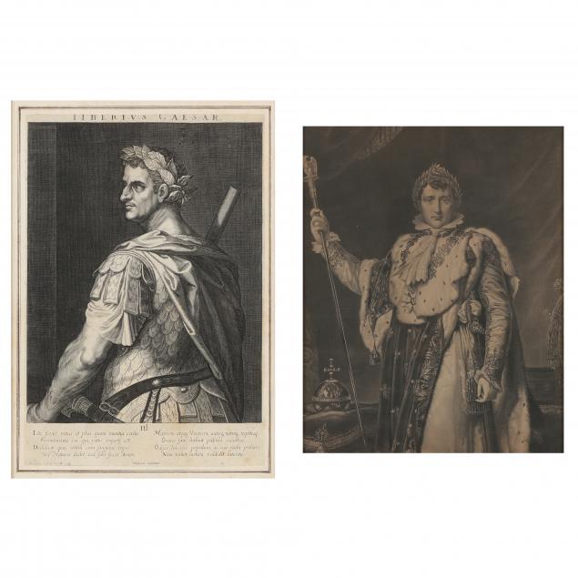 two-early-portrait-engravings-picturing-emperor-tiberius-and-napoleon-bonaparte