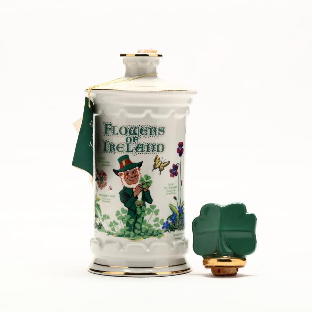 old-commonwealth-bourbon-whiskey-in-flowers-of-ireland-porcelain-decanter