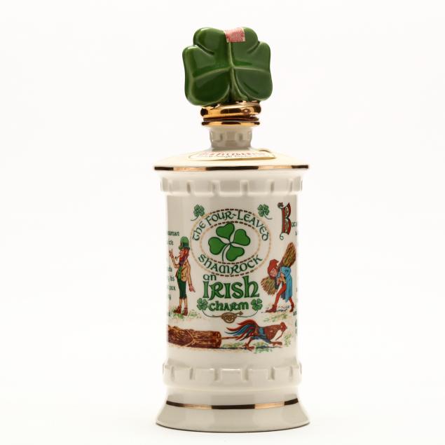 old-fitzgerald-bourbon-whiskey-in-the-four-leaves-shamrock-on-irish-charm-porcelain-decanter