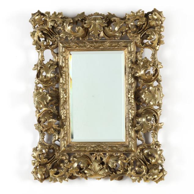 antique-italian-rococo-style-brass-dressing-mirror