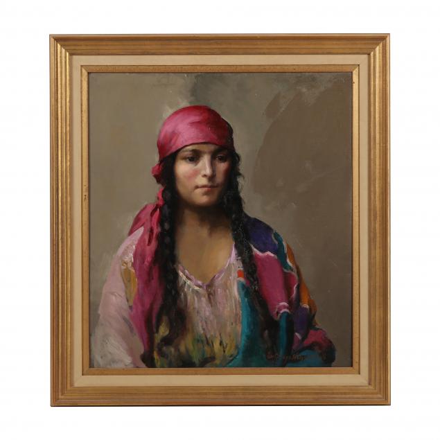 gladys-nelson-smith-american-1890-1980-young-woman-with-braids-and-fuchsia-scarf
