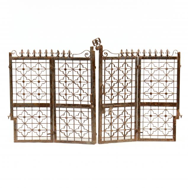 pair-of-vintage-bi-fold-iron-gates