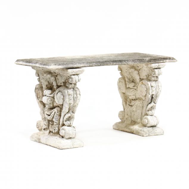 rococo-style-cast-stone-garden-table