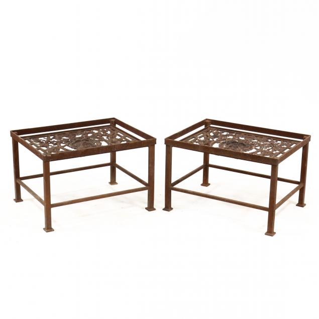 pair-of-custom-iron-green-man-side-tables