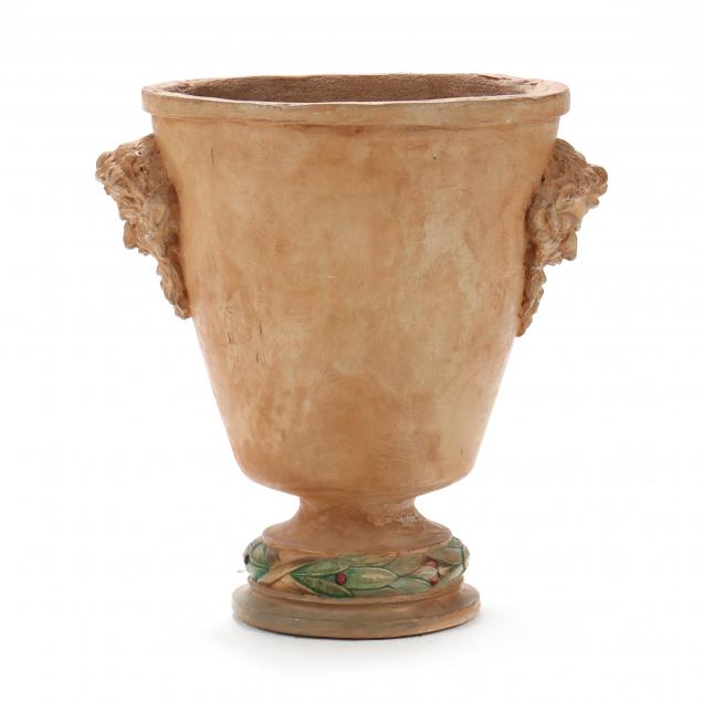 a-decorative-satyr-mask-terracotta-urn