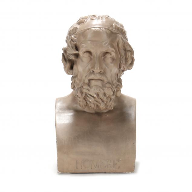 a-large-french-cast-plaster-bust-of-homer