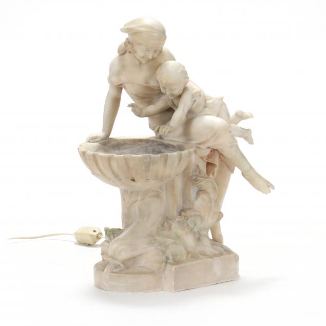 gallery-pietro-bazzanti-alabaster-sculpture-of-mother-and-child-at-a-fountain