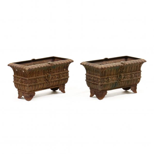 pair-of-rectangular-cast-iron-planters