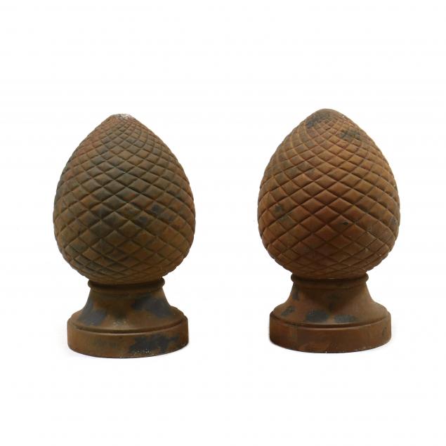 pair-of-cast-iron-artichoke-finials