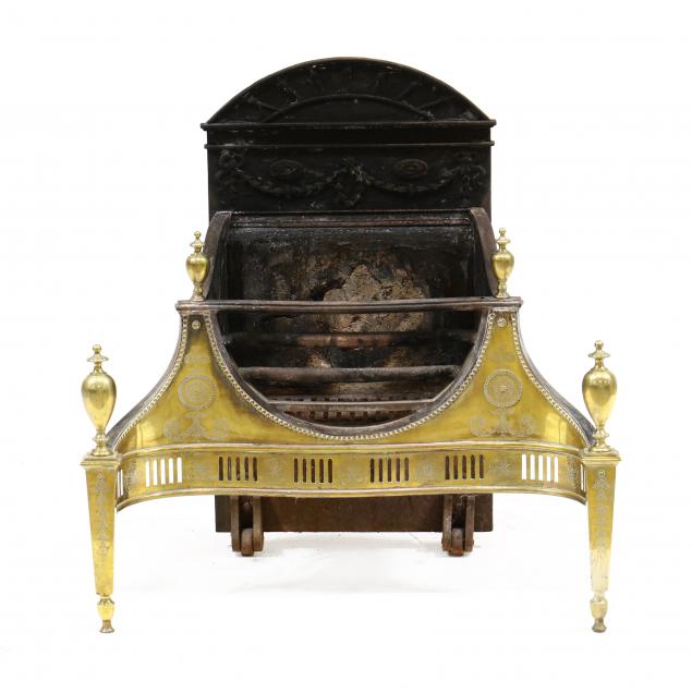 antique-iron-and-brass-coal-fireplace-insert