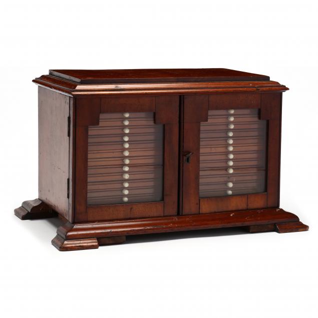 antique-english-mahogany-table-top-slide-cabinet