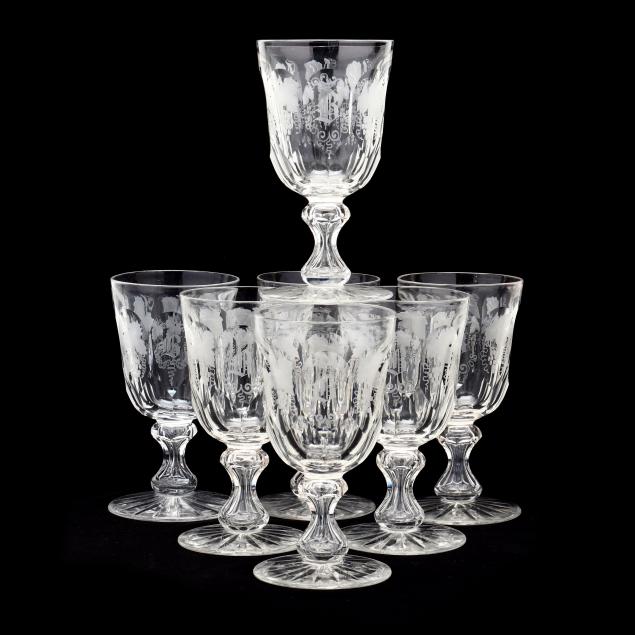 seven-antique-engraved-glass-goblets