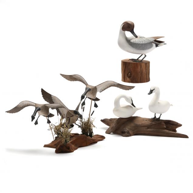 three-decoy-miniature-sculptures