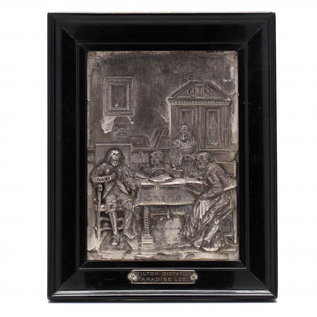 a-continental-silverplate-relief-plaque-of-i-milton-dictating-paradise-lost-i
