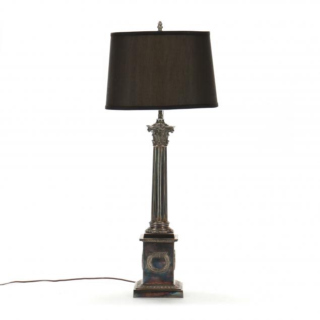 a-neoclassical-style-silverplate-columnar-table-lamp