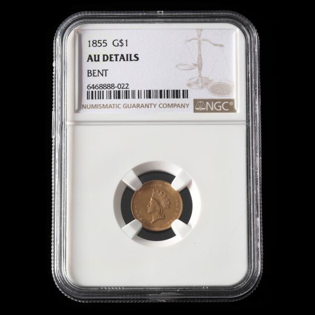 1855-indian-head-1-gold-coin-ngc-au-details-bent