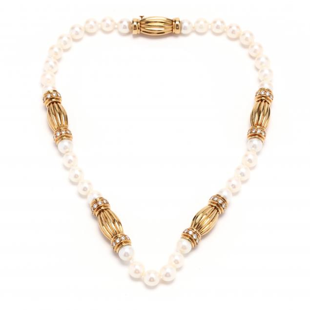 gold-pearl-and-diamond-necklace