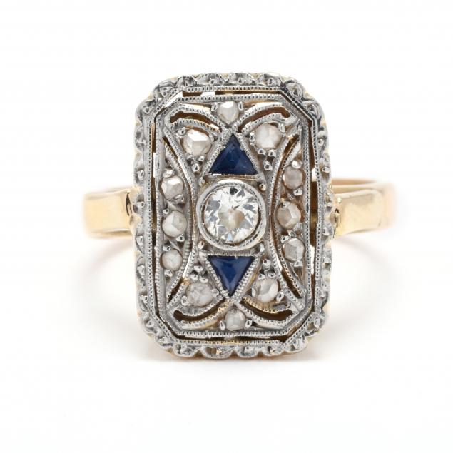 platinum-topped-gold-and-gem-set-ring
