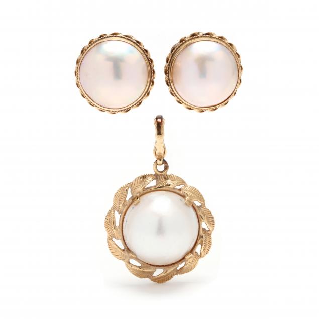 gold-and-mabe-pearl-pendant-and-a-pair-of-gold-and-mabe-pearl-earrings
