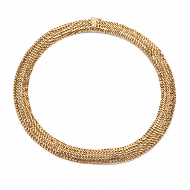 woven-gold-necklace-italy