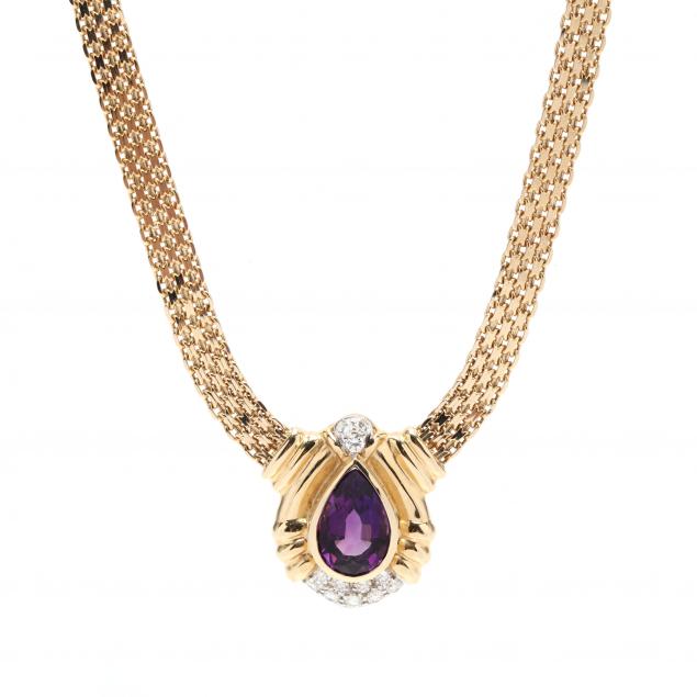 gold-amethyst-and-diamond-necklace