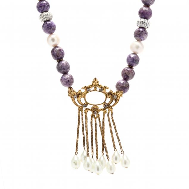 vermeil-pearl-and-charoite-necklace