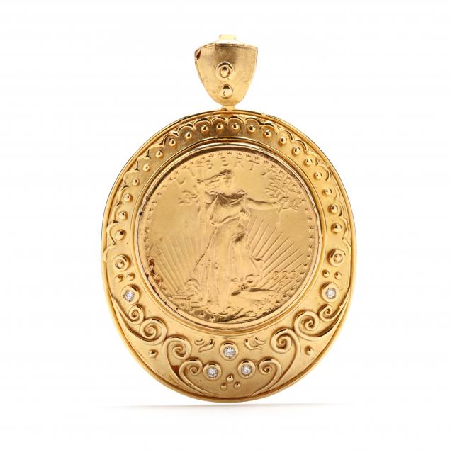 gold-and-gem-set-coin-pendant
