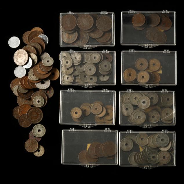 grouping-of-150-mostly-imperial-japanese-small-denomination-coins