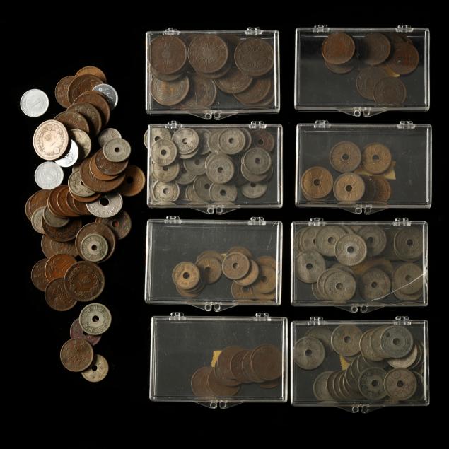 grouping-of-150-mostly-imperial-japanese-small-denomination-coins
