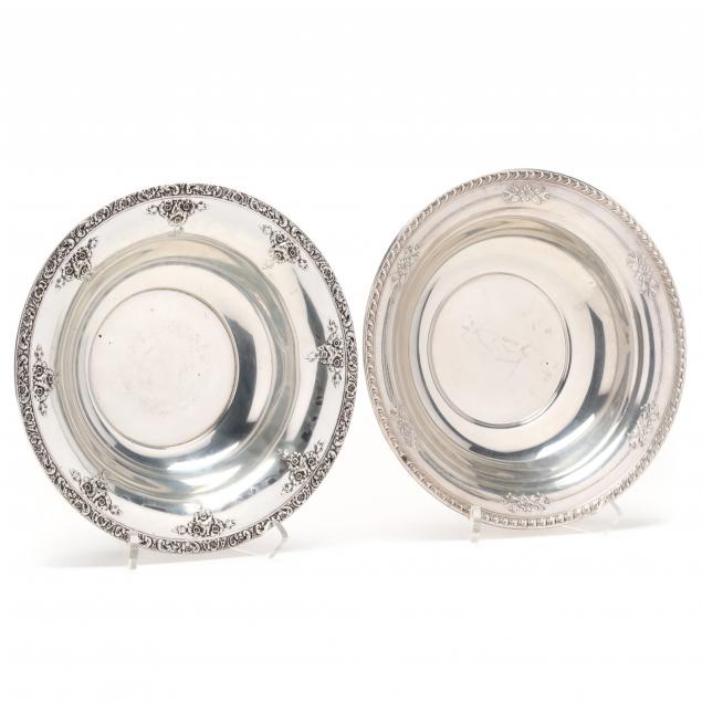 two-american-sterling-silver-round-serving-bowls