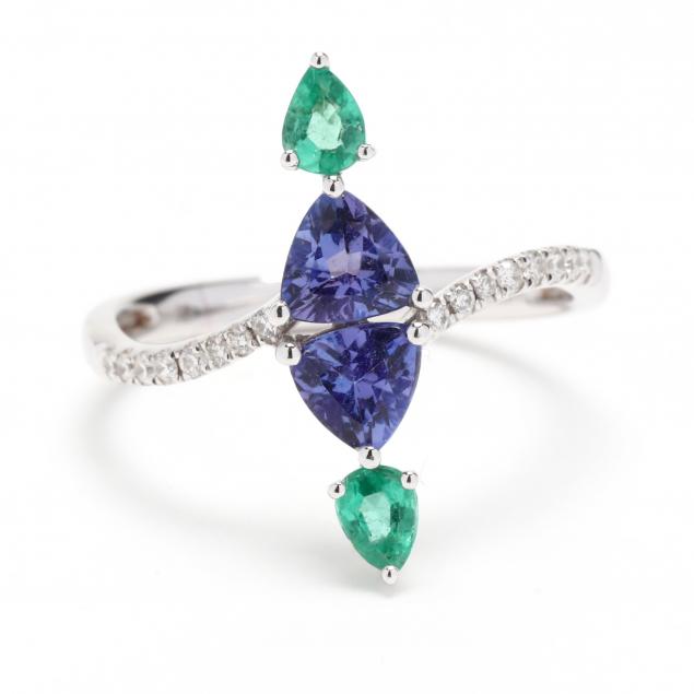 white-gold-and-gem-set-ring