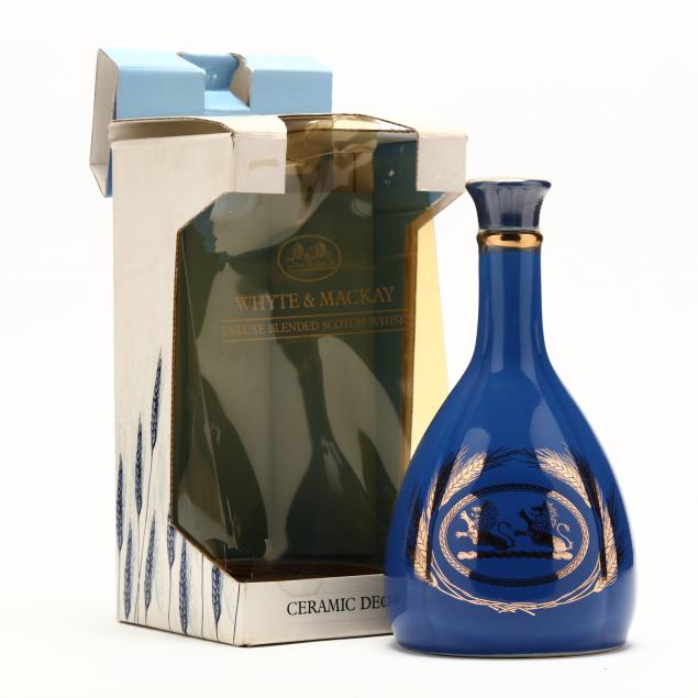 whyte-mackay-scotch-whisky-in-blue-ceramic-decanter