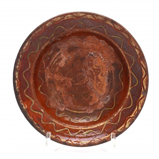 attributed-jacob-weaver-ii-1774-1846-lincoln-county-nc-slip-decorated-dish