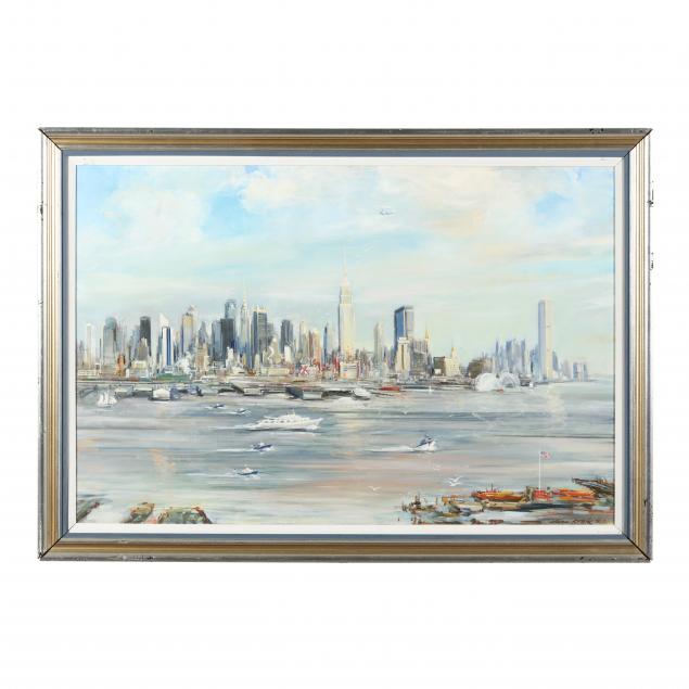 kamil-kubik-american-1930-2011-manhattan-from-jersey-city