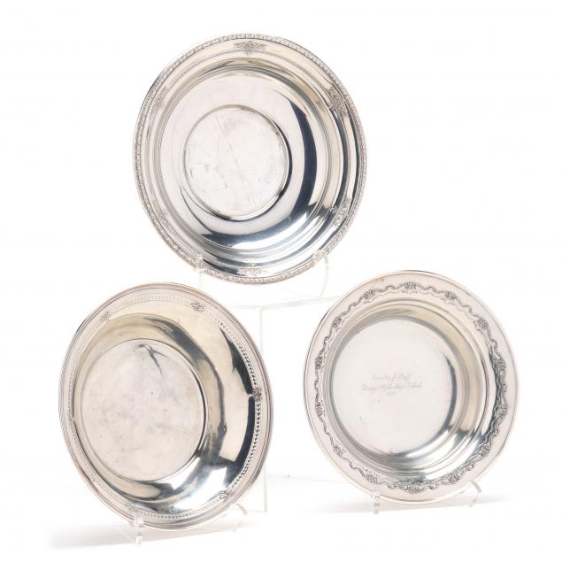 three-american-sterling-silver-round-serving-bowls