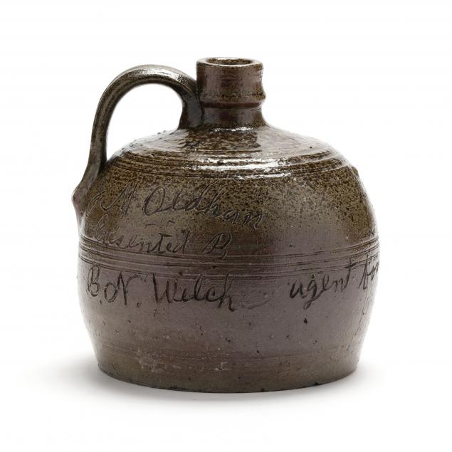 baxter-n-welch-1868-1947-chatham-county-nc-presentation-jug