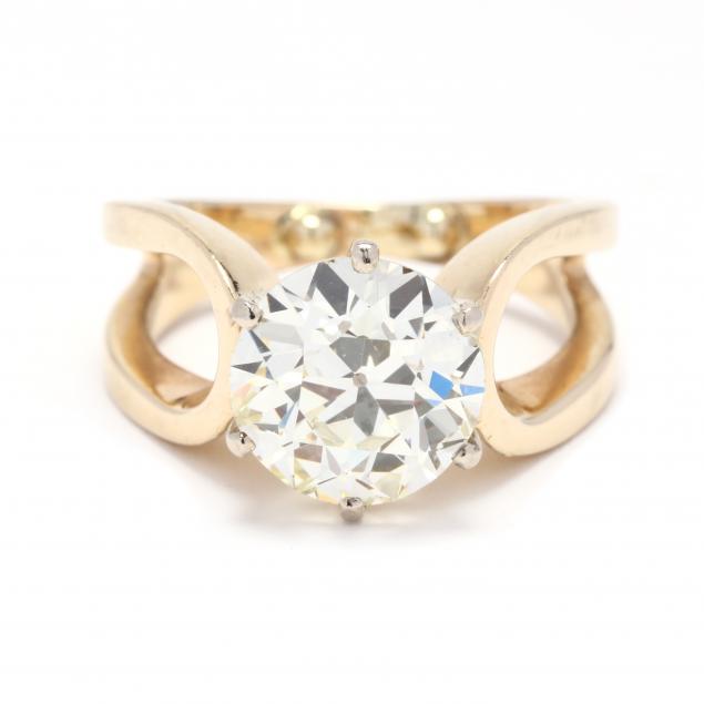 gold-and-old-european-cut-diamond-ring