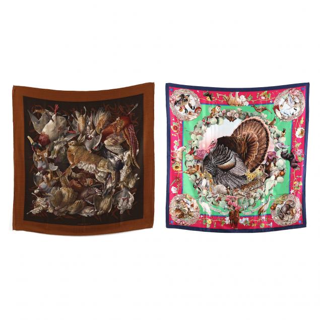 two-fashion-scarves-hermes