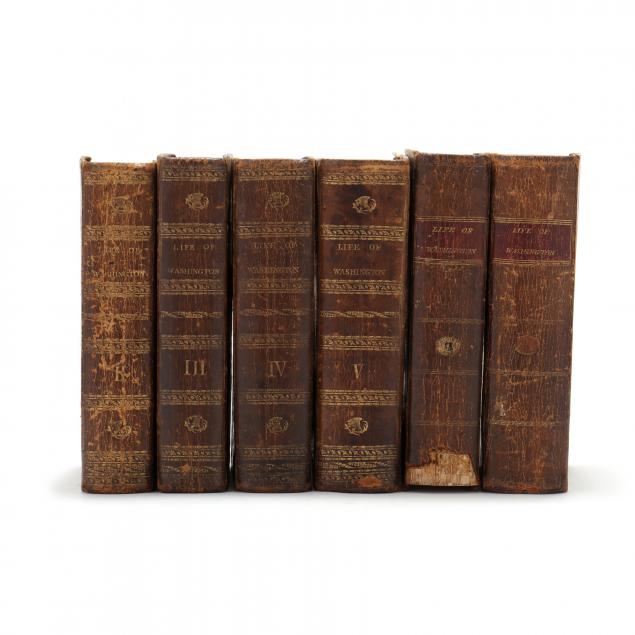 six-volumes-from-two-partial-sets-of-john-marshall-s-i-life-of-washington-i